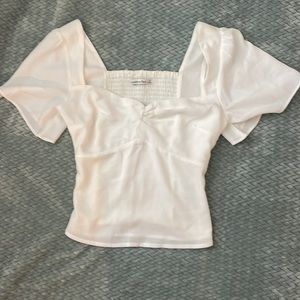 Abercrombie & Fitch White Twist Top